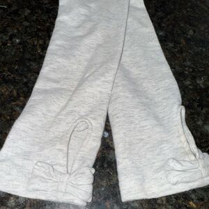Old Navy Light Gray Kids Leggings bow ankles